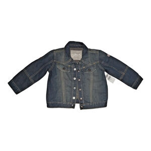 Old Navy Special Edition Denim Jacket Boys 4T NWT Patches Distressed Vintage Loo